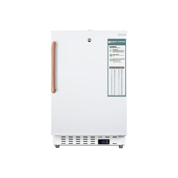 Summit Appliance Div. Accucold Built-In Vaccine Freezer, 2.47 CuFt, ADA, 19-3/4"W x 22-1/2"D x 31-3/4"H, Copper Handle ADA305AFTBC - main